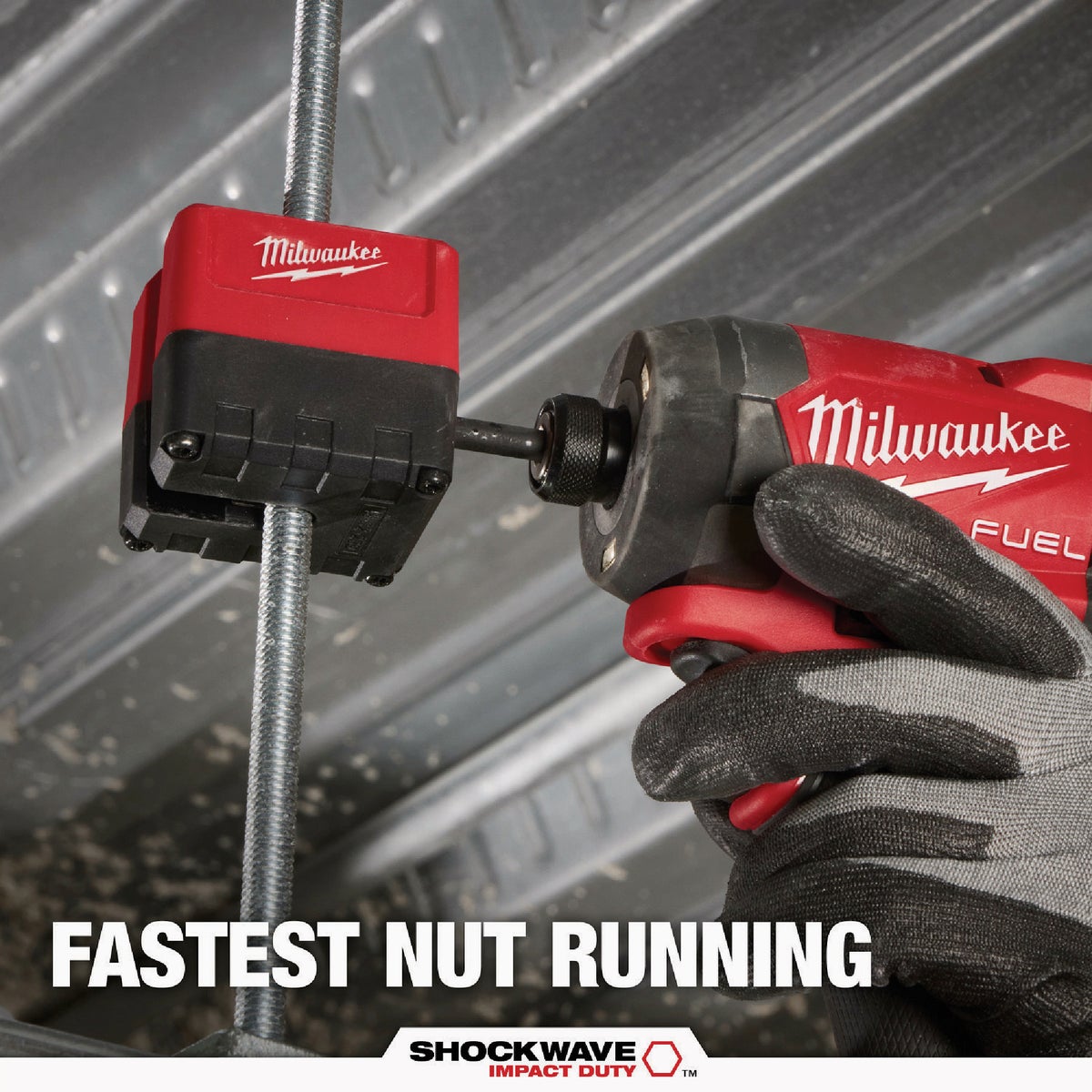 Milwaukee SHOCKWAVE 3/8 In. Impact Duty Threaded Rod Nut Runner Image 3