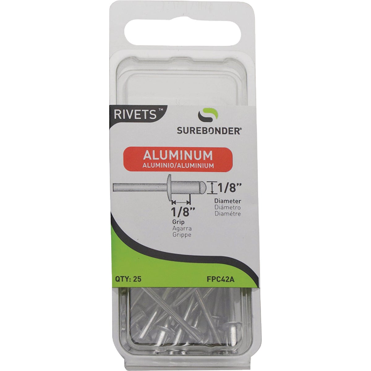 Surebonder 1/8 In. x 1/8 In. Aluminum Rivet (25-Pack)