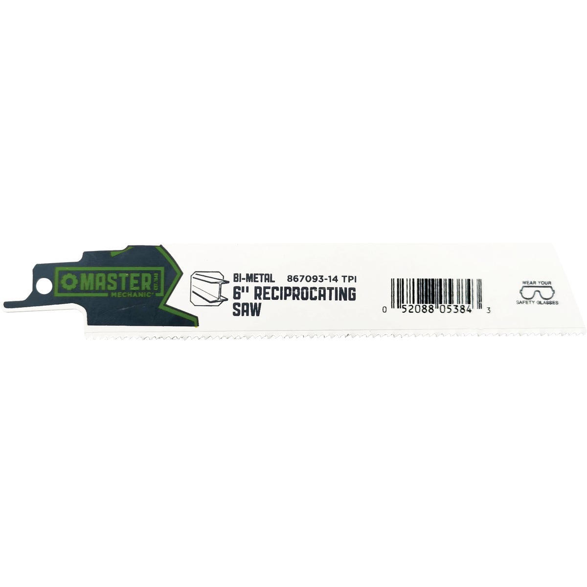 Master Mechanic Xtreme 6 In. 14-Tooth Bi-Metal Demolition Reciprocating Saw Blade Image 1
