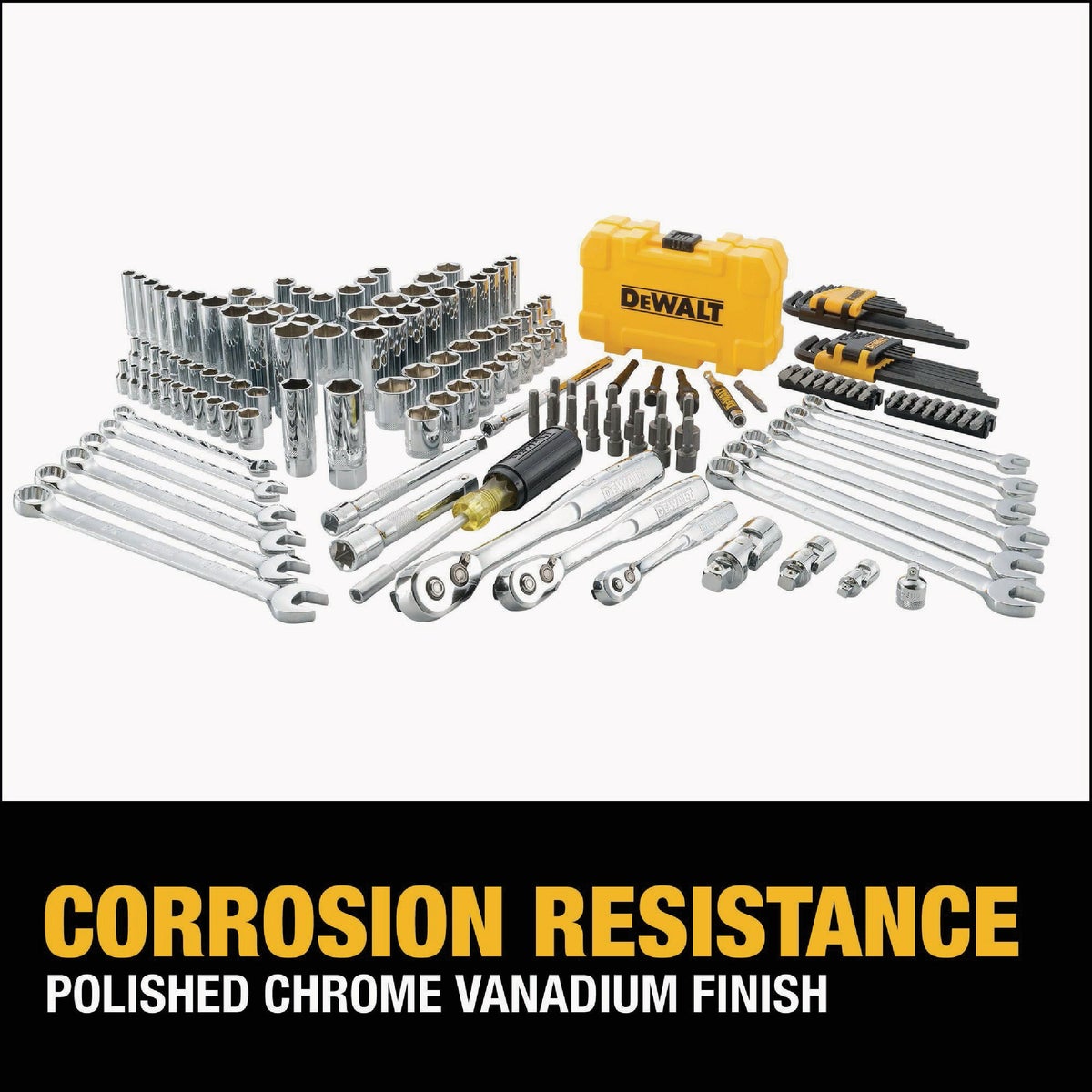 DEWALT SAE & Metric Mechanic's Tool & Socket Set (168-Piece) Image 3
