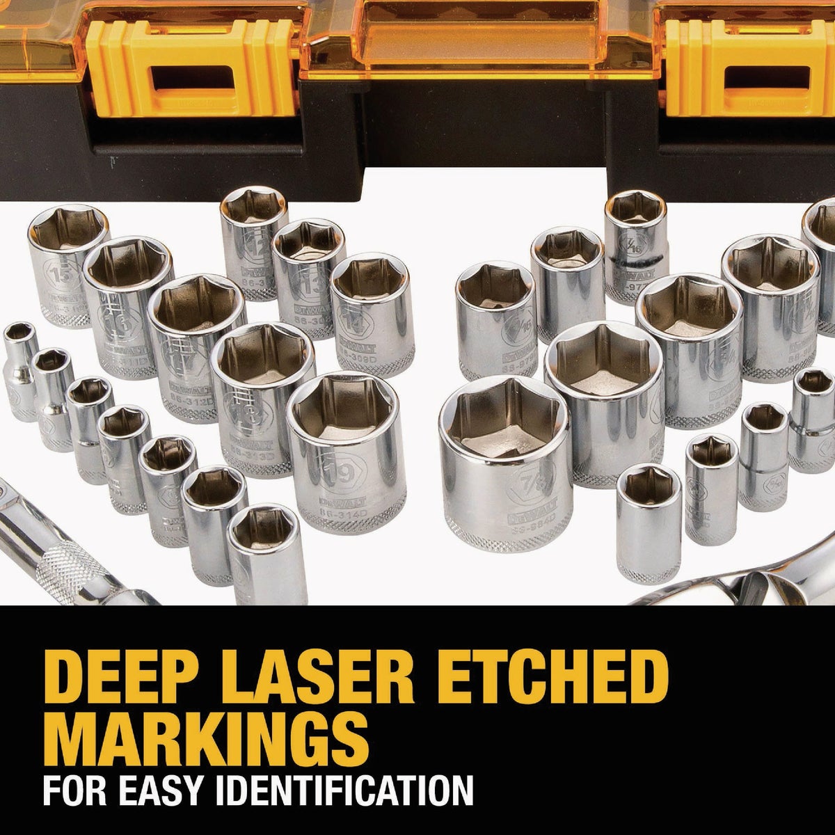 DEWALT 1/4 & 3/8 In. Drive Socket Set (34-Piece) Image 2