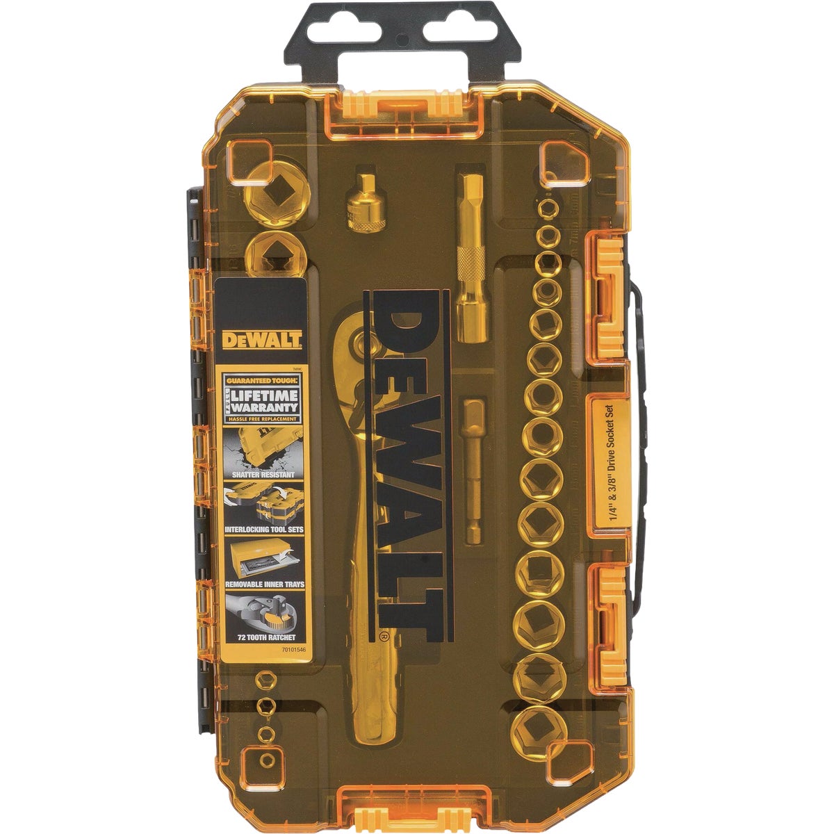 DEWALT 1/4 & 3/8 In. Drive Socket Set (34-Piece) Image 3