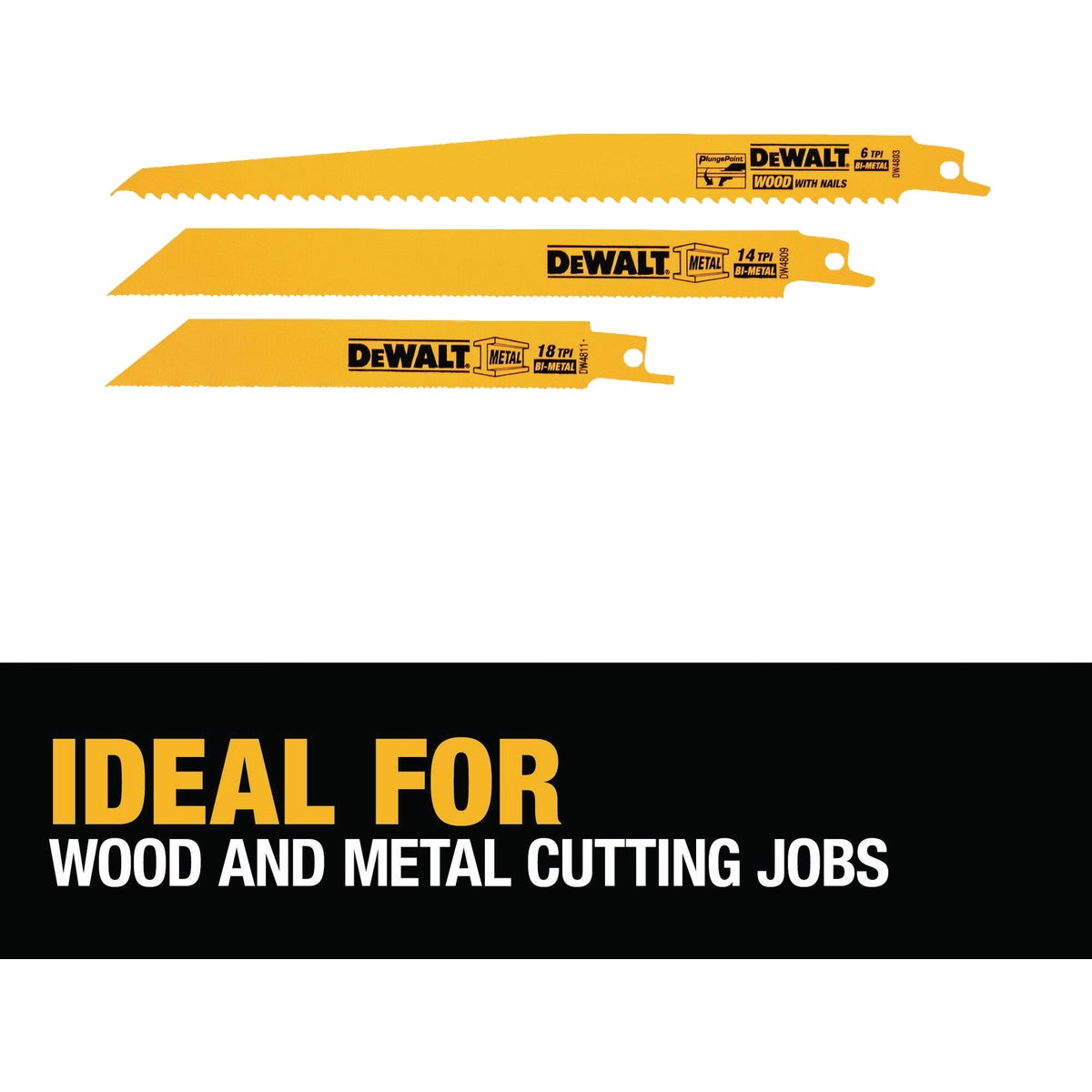 DEWALT Bi-Metal Reciprocating Saw Blade Set (16-Piece) Image 4