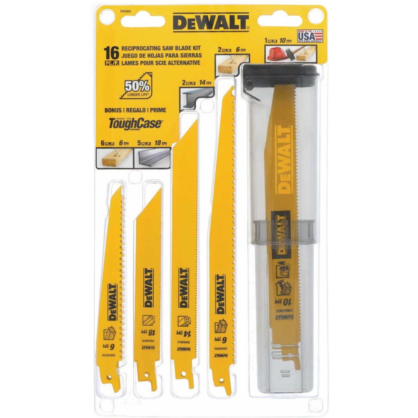 DEWALT Bi-Metal Reciprocating Saw Blade Set (16-Piece) Image 2