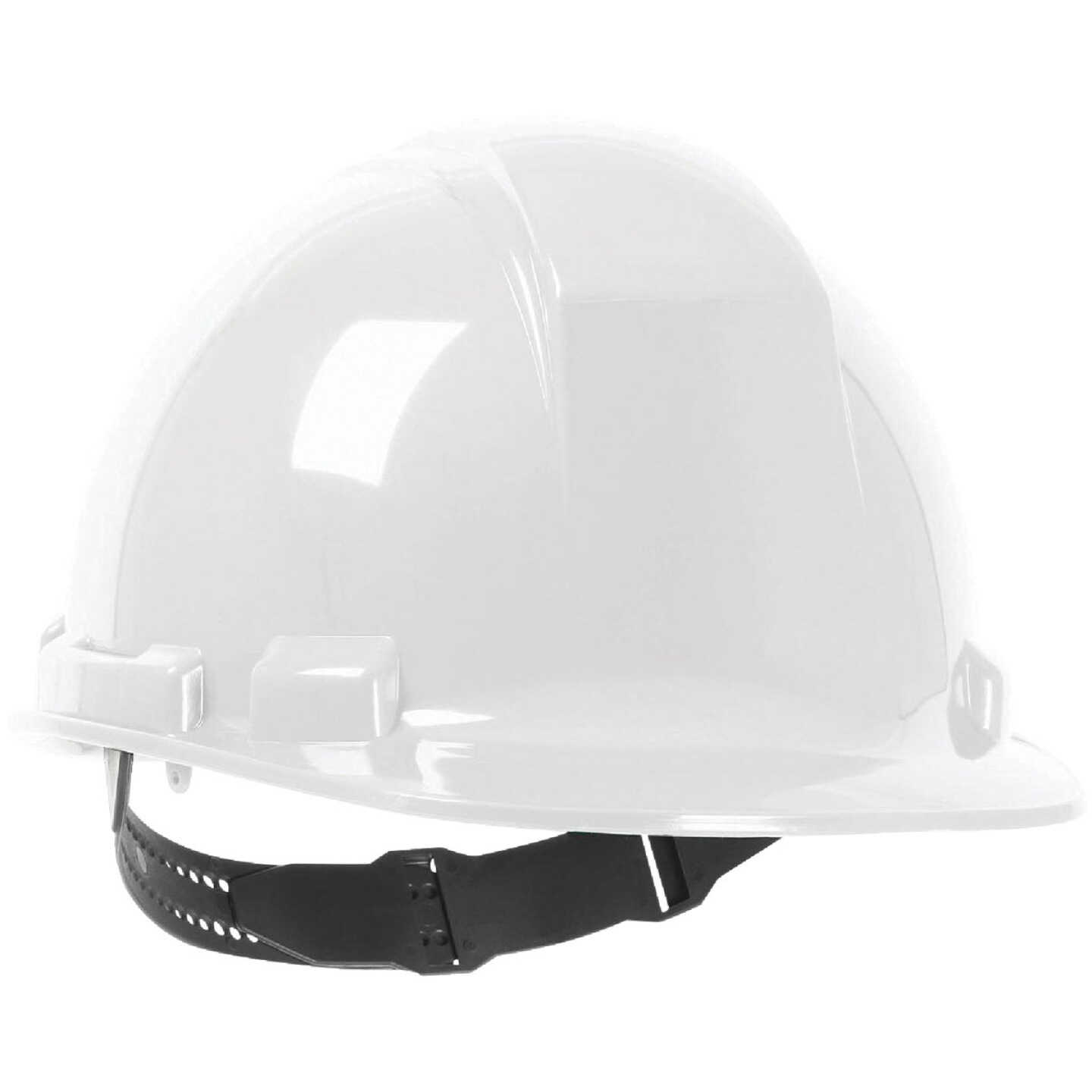Safety Works White Cap Style Non-Vented Hard Hat with Pin Lock Image 1