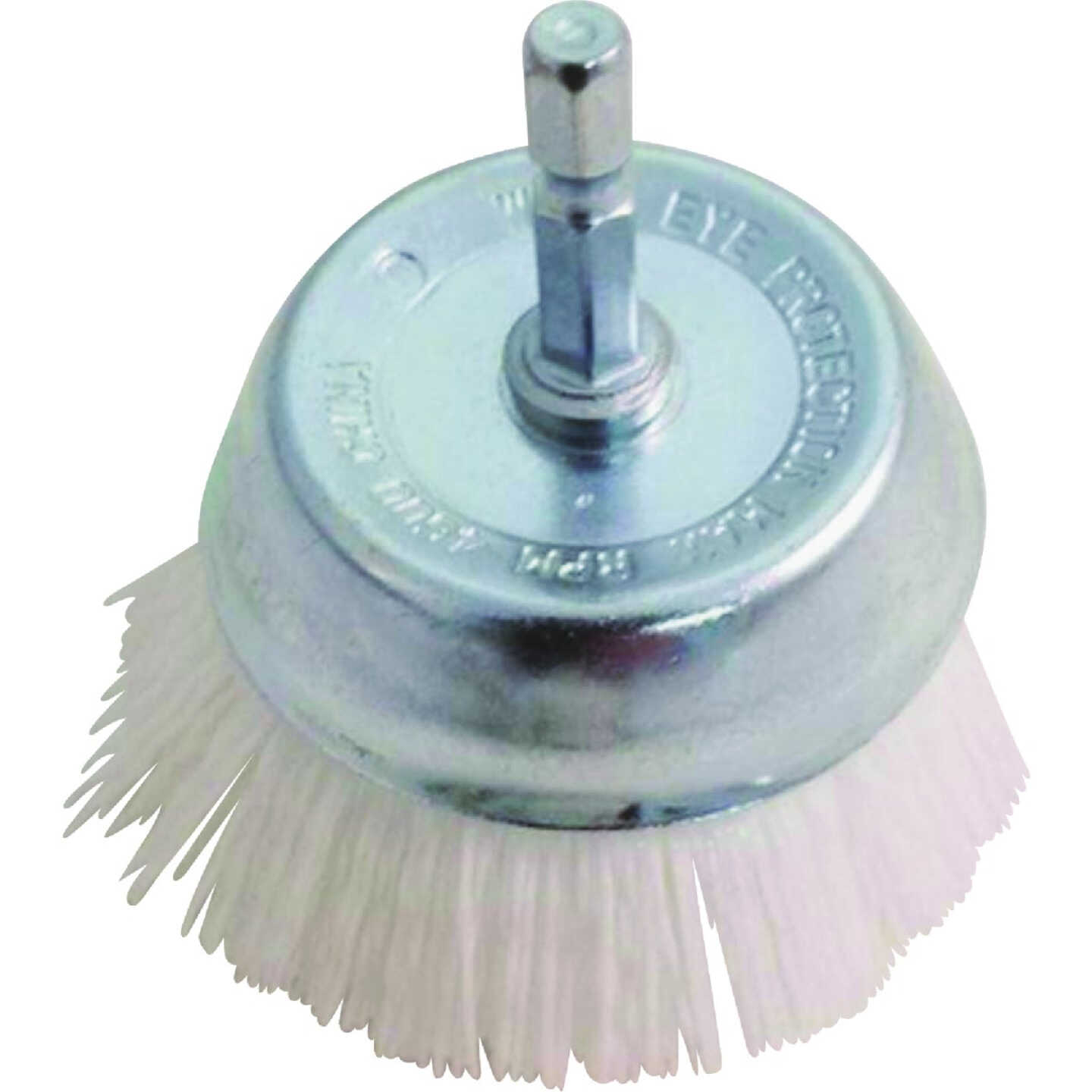 Dico Nyalox 2-1/2 In. White Nylon Non-Abrasive Drill-Mounted Brush Image 1