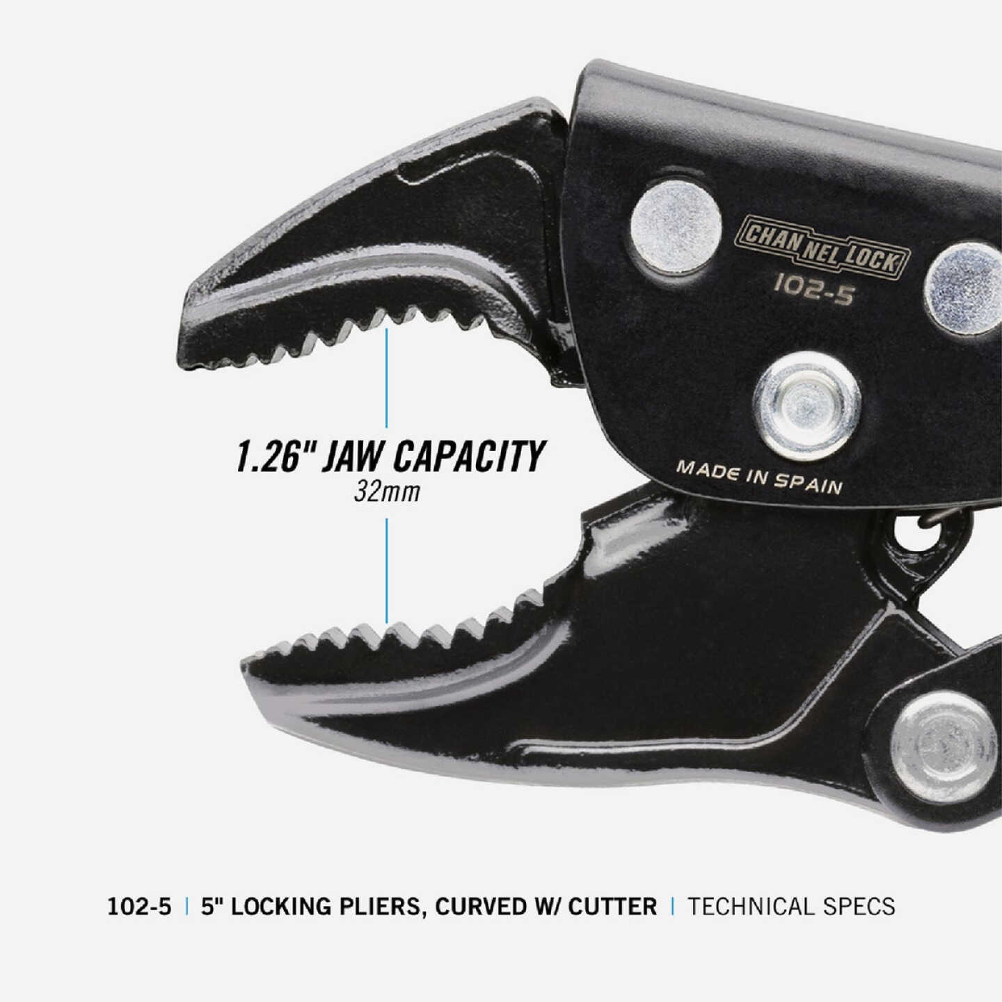 Channellock 5 In. Curved Jaw Locking Pliers Image 2