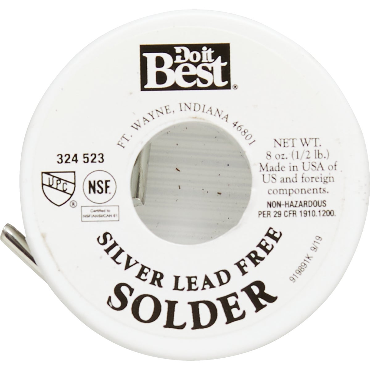 Do it Best 1/2 lb Solid 96% Tin, 4% Silver Solder Image 2