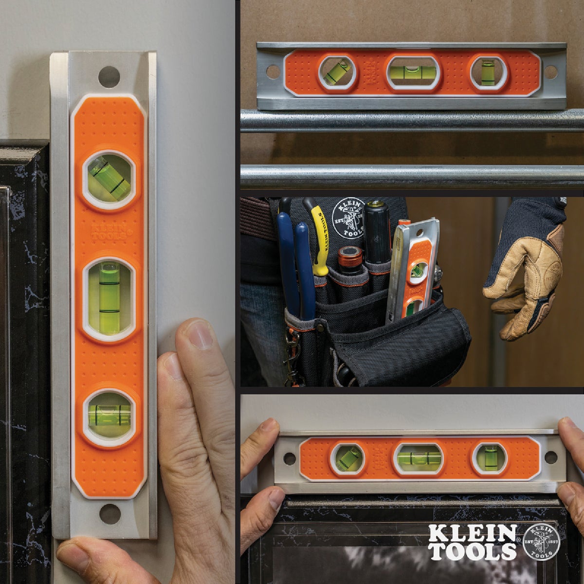 Klein 9 In. Aluminum Rare-Earth Magnet Torpedo Level Image 6