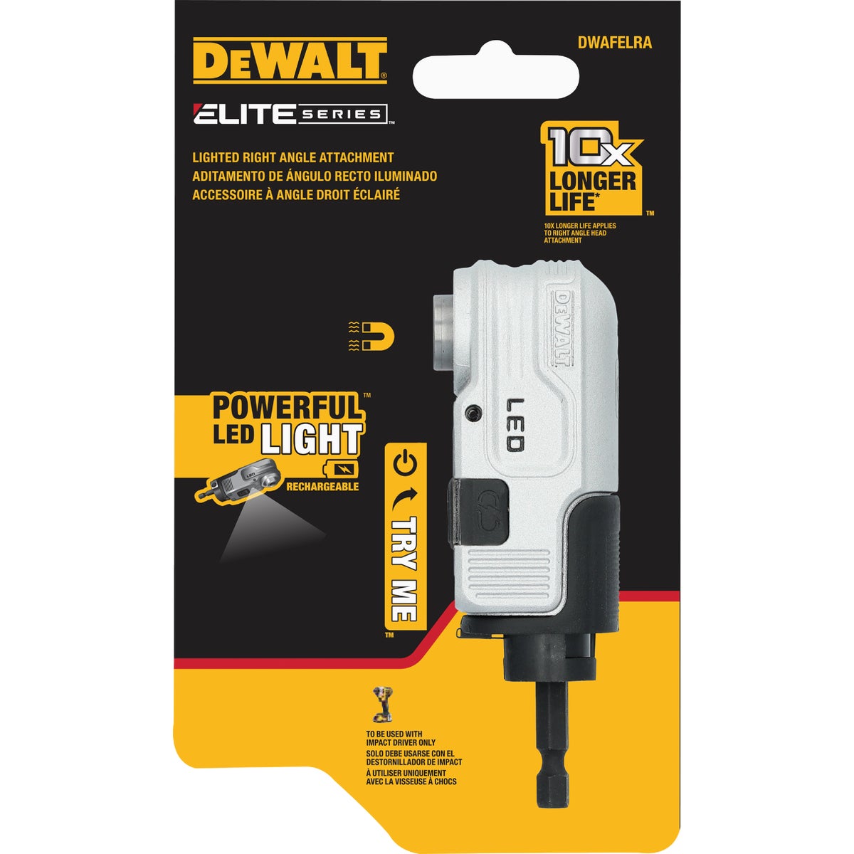 Dewalt Elite Series Lighted Right Angle Driver Attachment Image 5