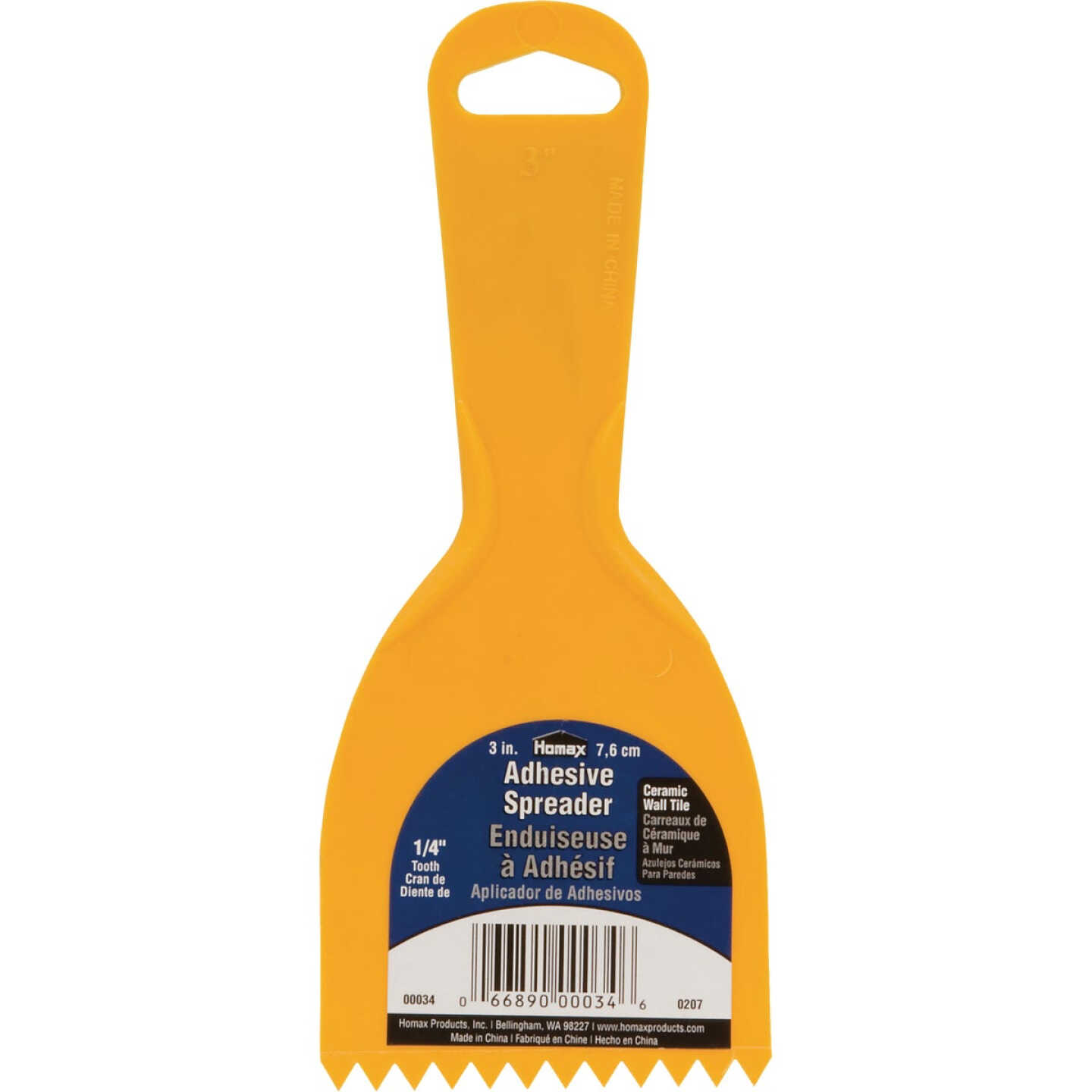 Homax 3 In. 1/4 In. V-Notch Adhesive Spreader Image 1