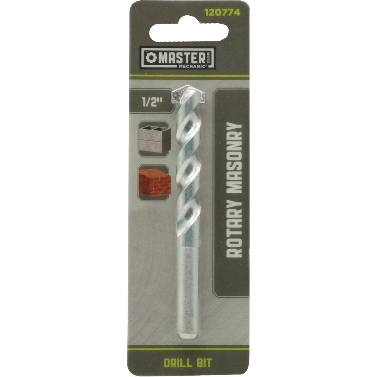 Master Mechanic 1/2 In. x 4 In. Masonry Drill Bit Image 1