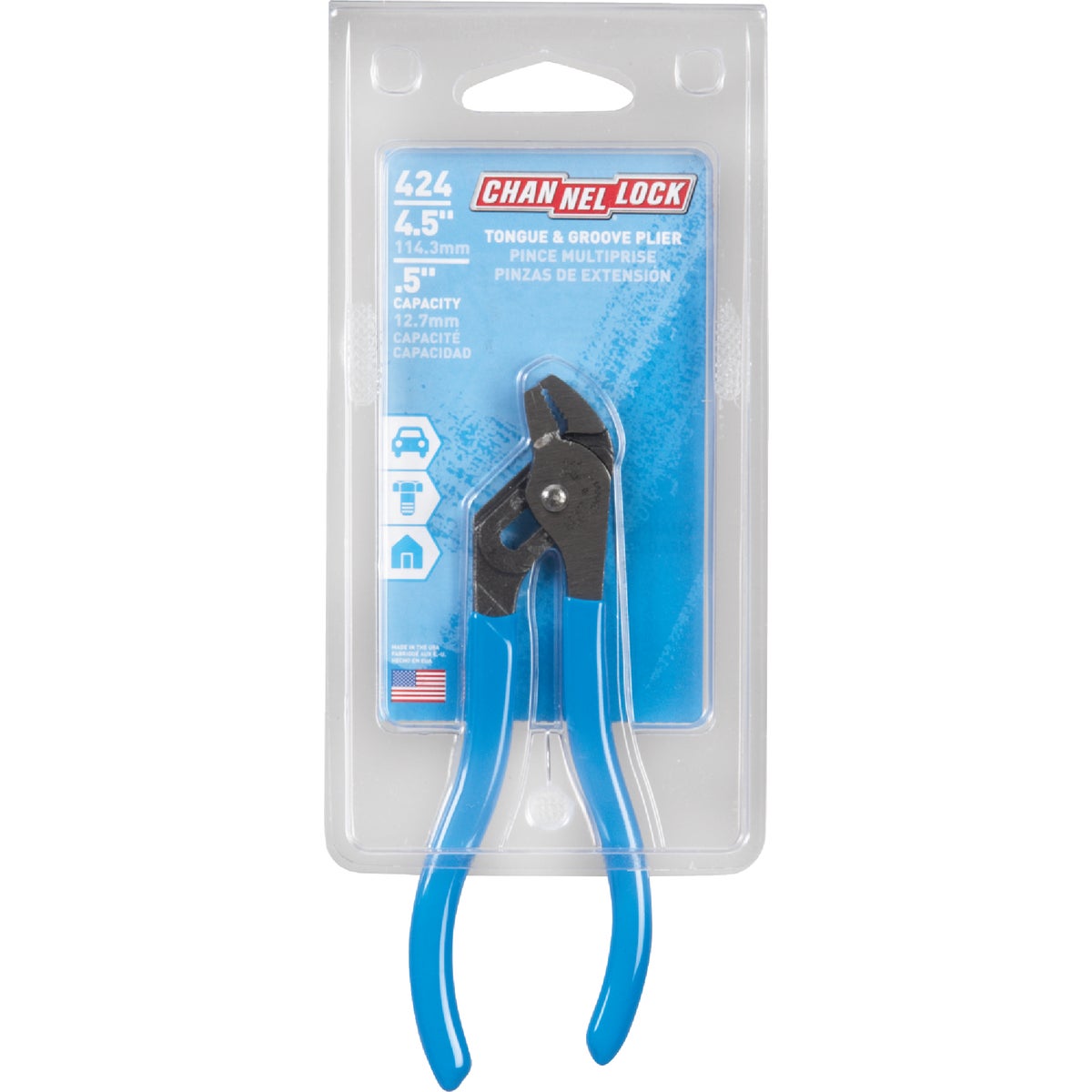 Channellock 4-1/2 In. Straight Jaw Groove Joint Pliers Image 2