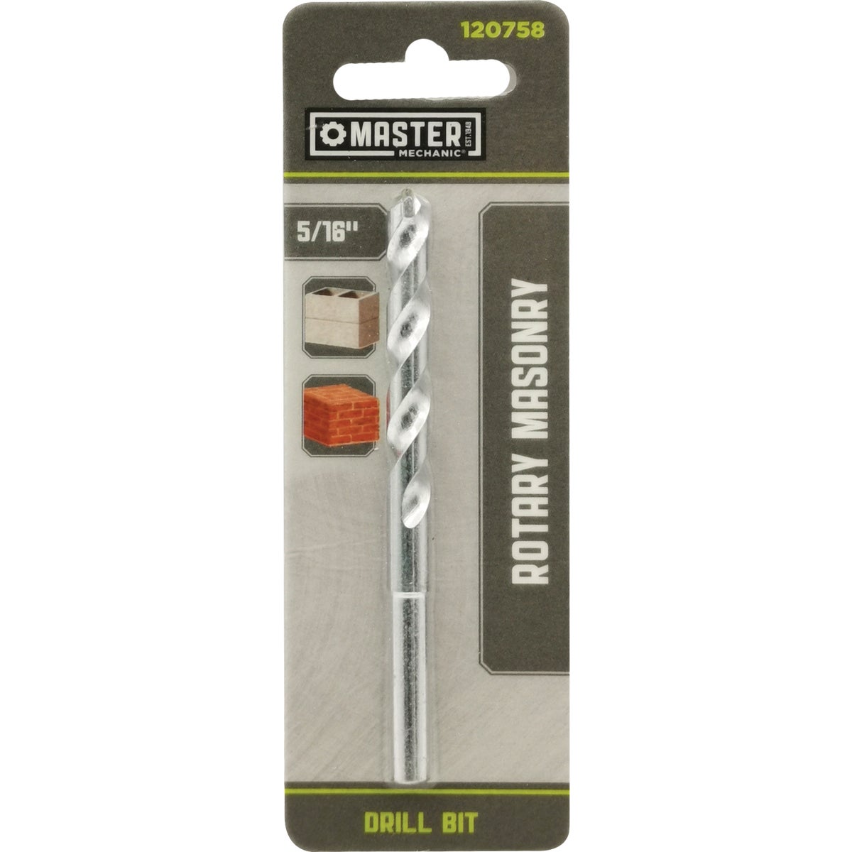 Master Mechanic 5/16 In. x 4 In. Masonry Drill Bit Image 1