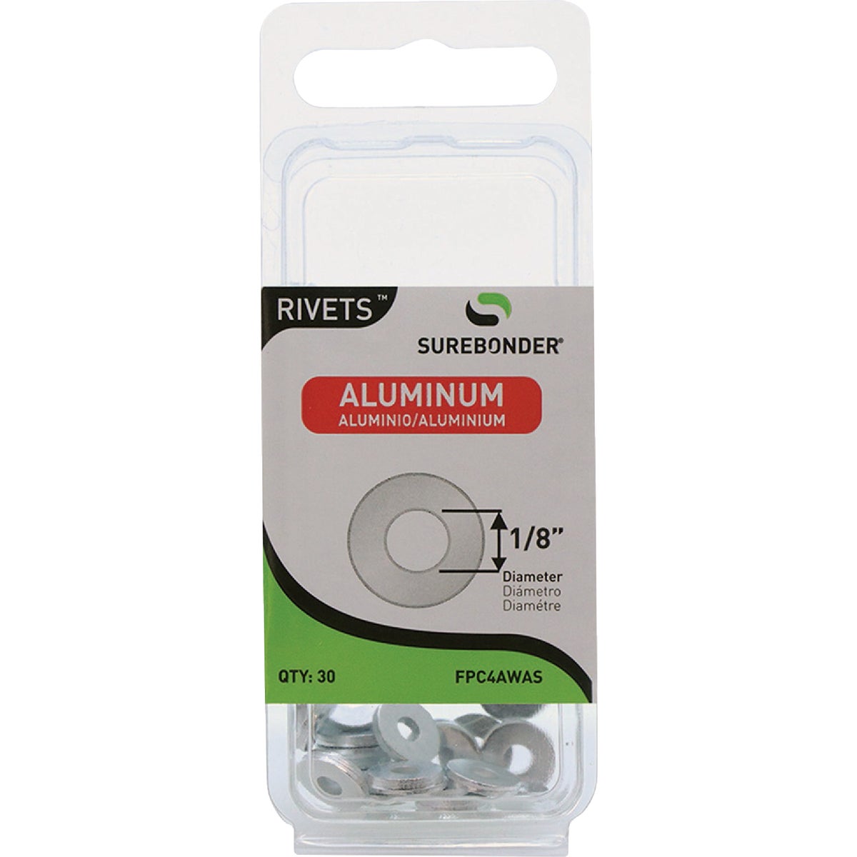 Surebonder 1/8 In. Aluminum Rivet Washer (30-Pack)