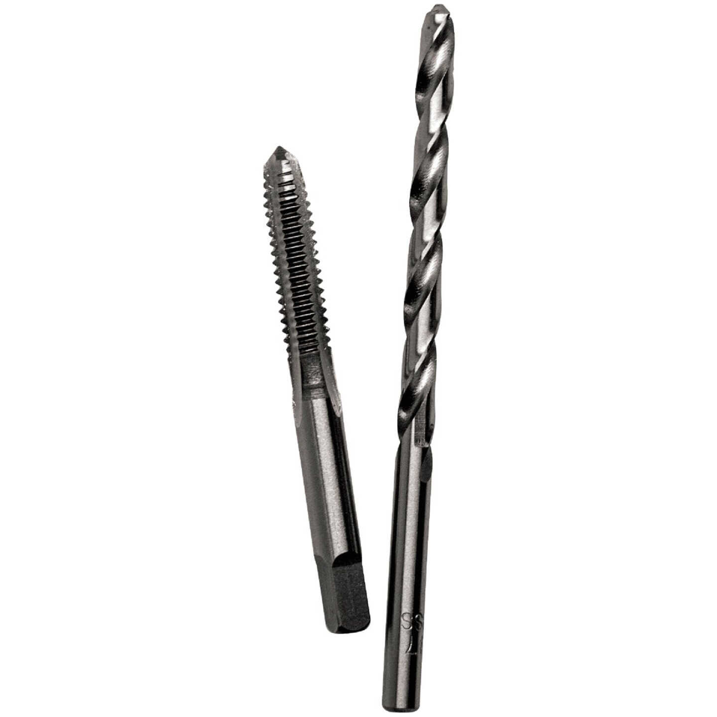 Century Drill & Tool 1/4-20 National Coarse Carbon Steel Tap-Plug and #7 Wire Gauge Drill Bit Image 1