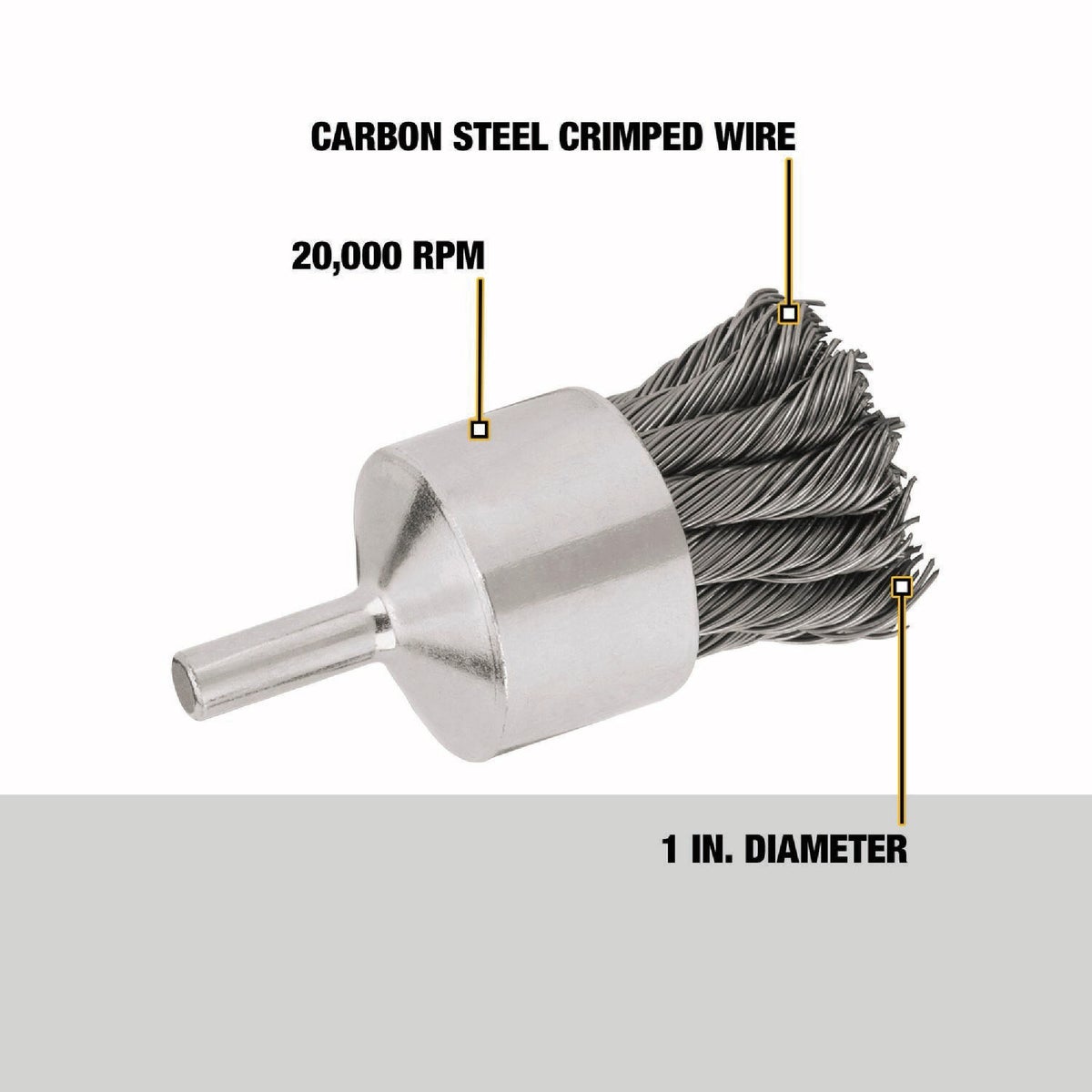 DEWALT 1 In. Knot Wire End Brush