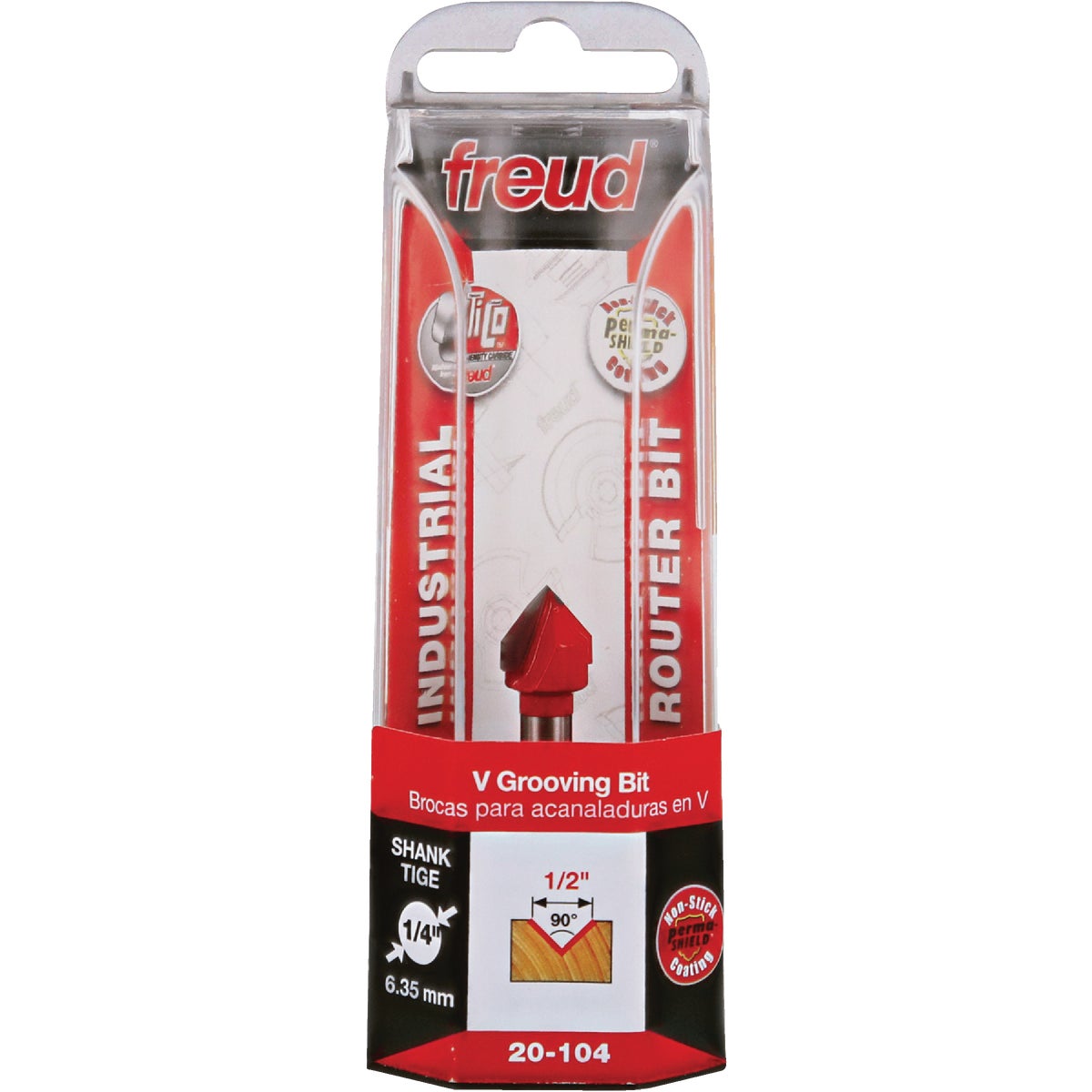 Freud 1/2 In. 90-Degree V-Groove Router Bit