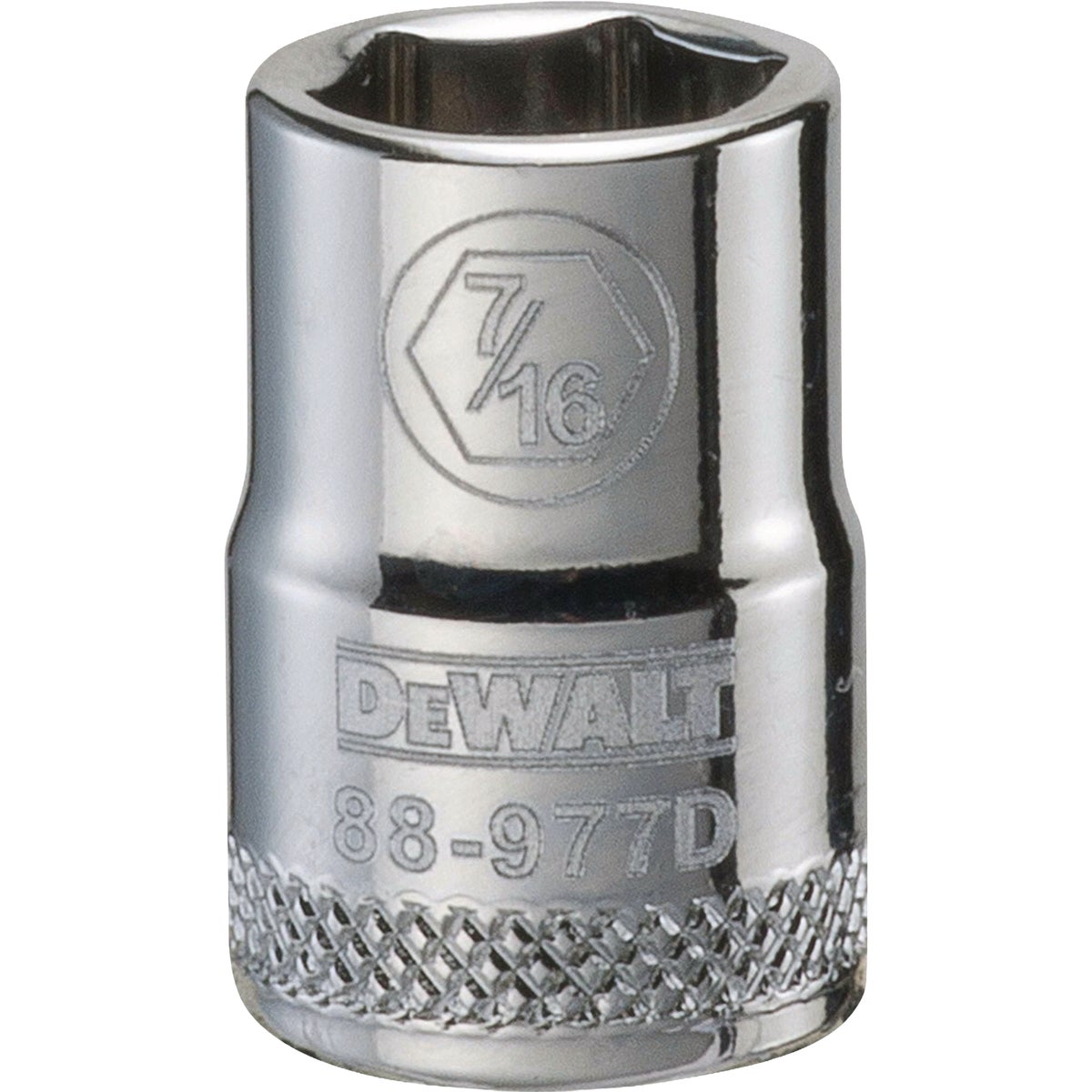 DEWALT 3/8 In. Drive 7/16 In. 6-Point Shallow Standard Socket