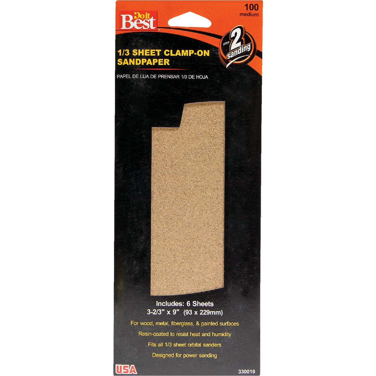 Do it Best Aluminum Oxide 100C Grit 1/3 Sheet Power Sanding Sheet (6-Pack) Image 1