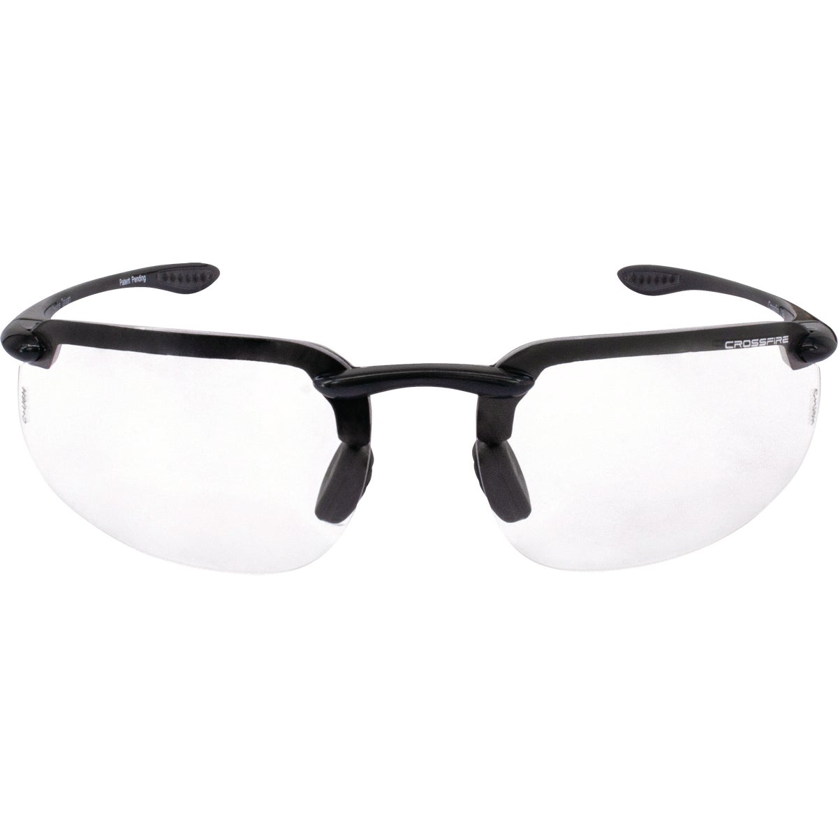 Crossfire ES4 Premium Shiny Pearl Gray Frame Safety Glasses with Clear Lens Image 7