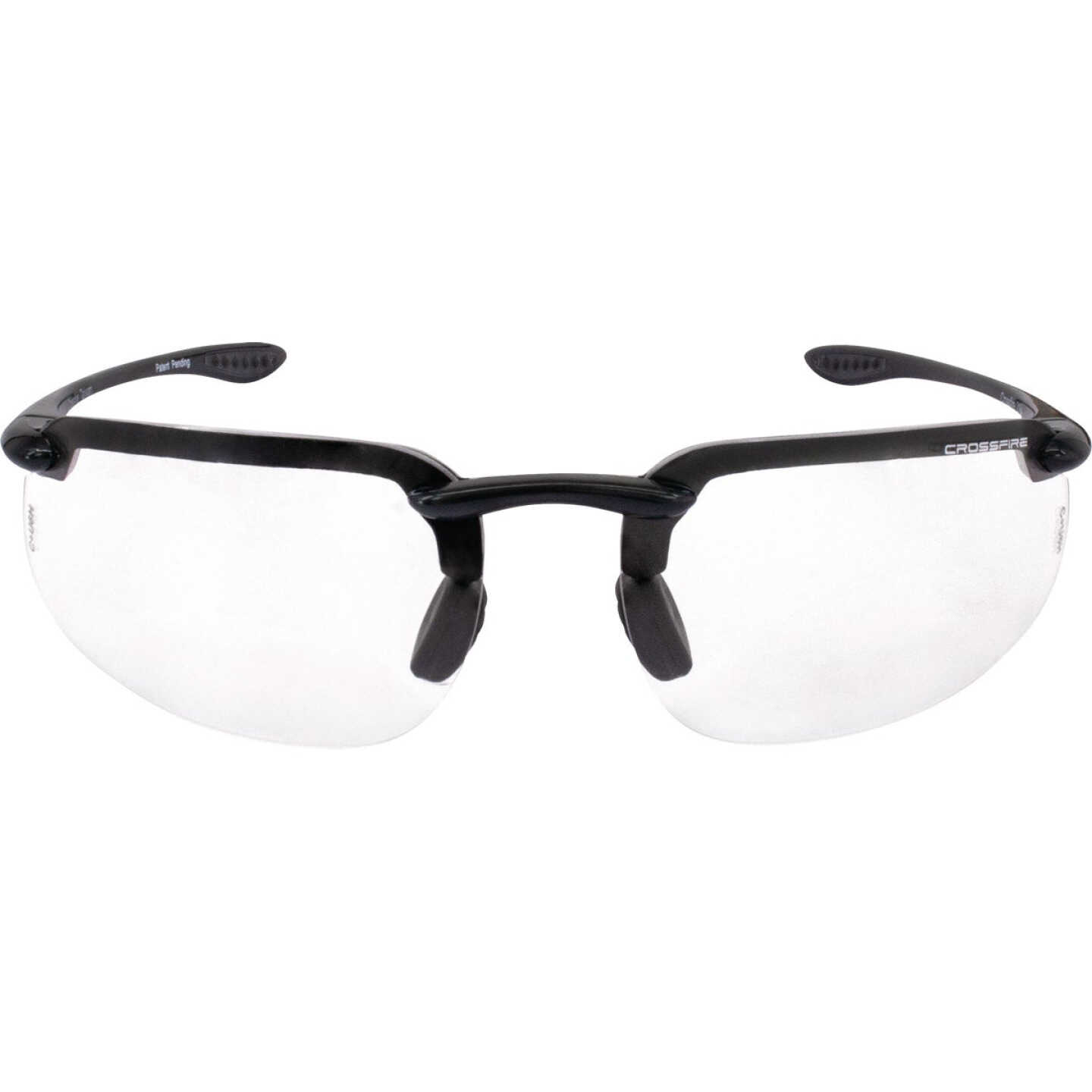 Crossfire ES4 Premium Shiny Pearl Gray Frame Safety Glasses with Clear Lens Image 7