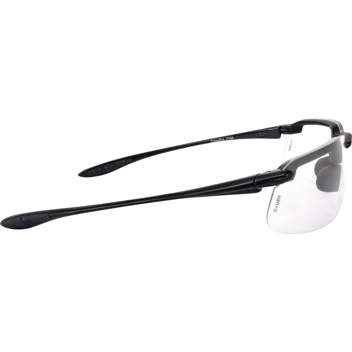 Crossfire ES4 Premium Shiny Pearl Gray Frame Safety Glasses with Clear Lens Image 6