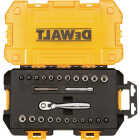 DEWALT 1/4 In. Drive SAE & Metric Ratchet & Socket Set (25-Piece) Image 2