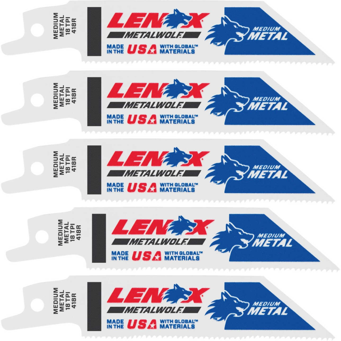 Lenox METALWOLF WAVE EDGE 4 In. 18 TPI Medium Metal Reciprocating Saw Blade Image 1