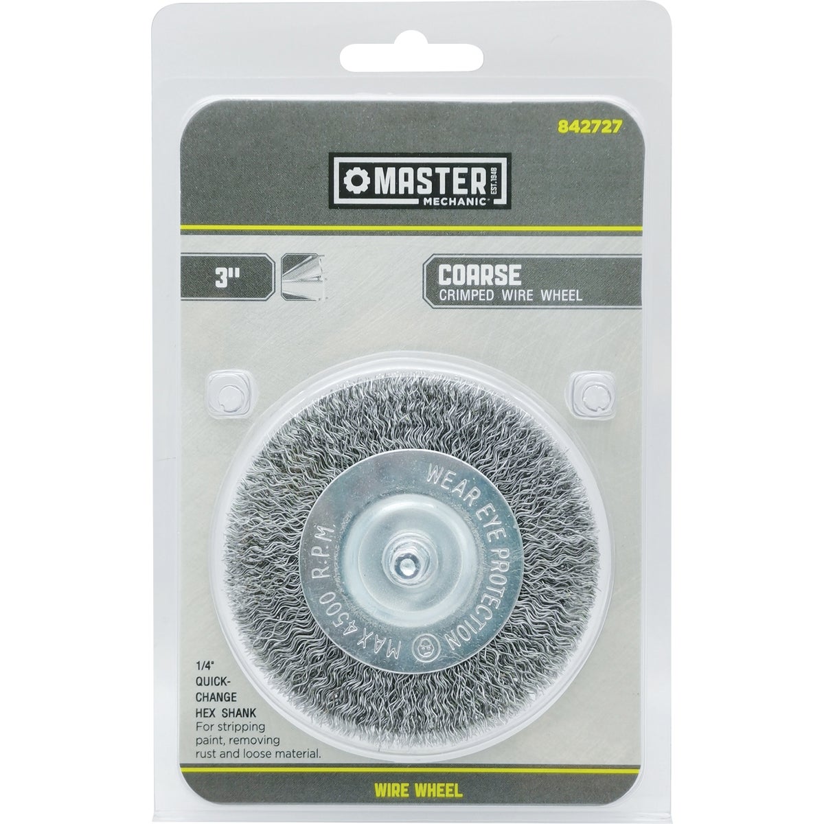 Master Mechanic 3 In. Coarse Drill-Mounted Wire Wheel