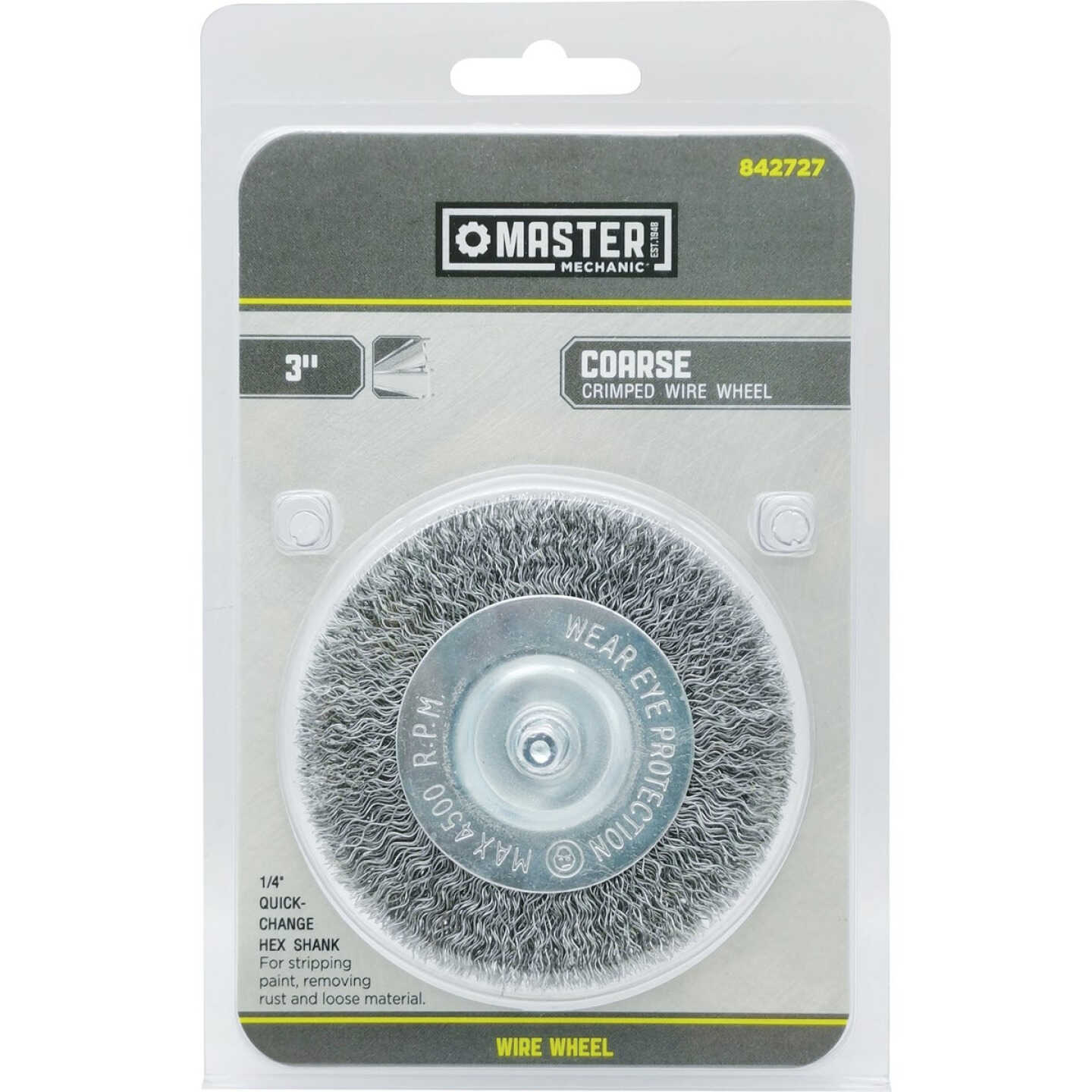 Master Mechanic 3 In. Coarse Drill-Mounted Wire Wheel Image 1