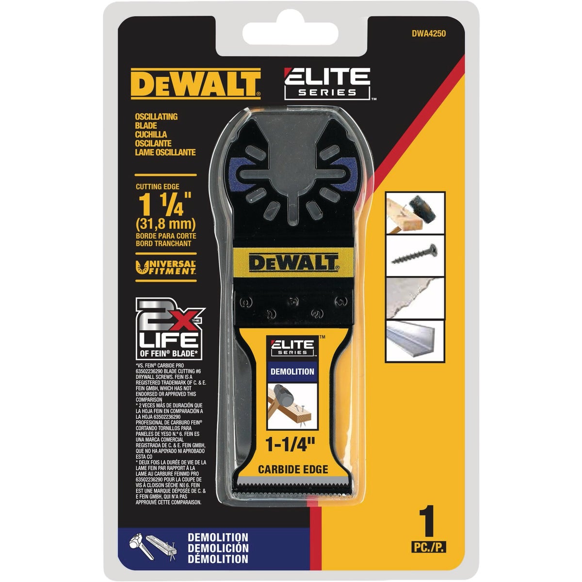 DEWALT 1-1/4 In. Carbide Oscillating Blade Image 3