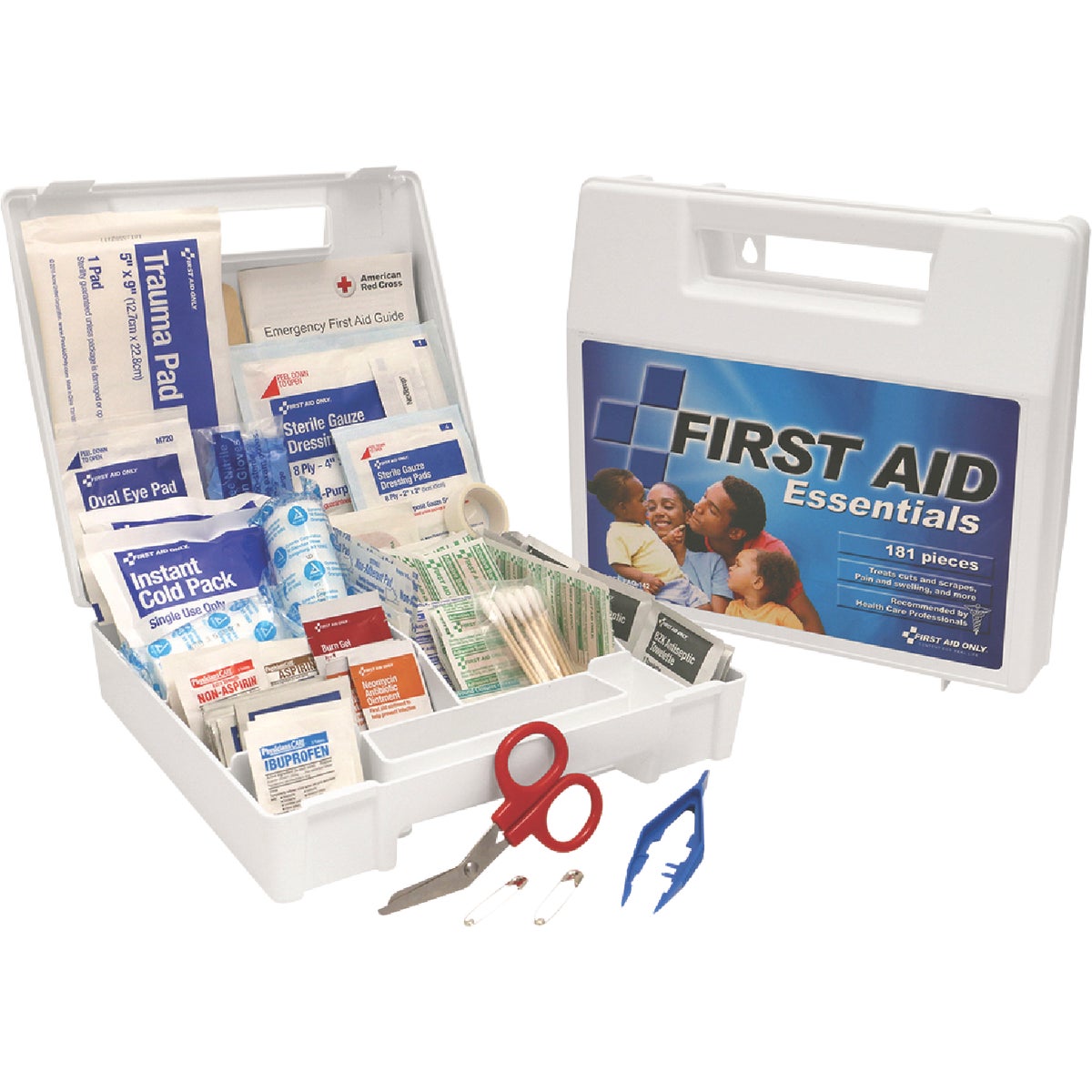 First Aid Only First Aid Kit with Plastic Case (180-Piece) Image 3
