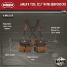 Bucket Boss AirLift 23 In. Tool Belt with Suspenders Image 2