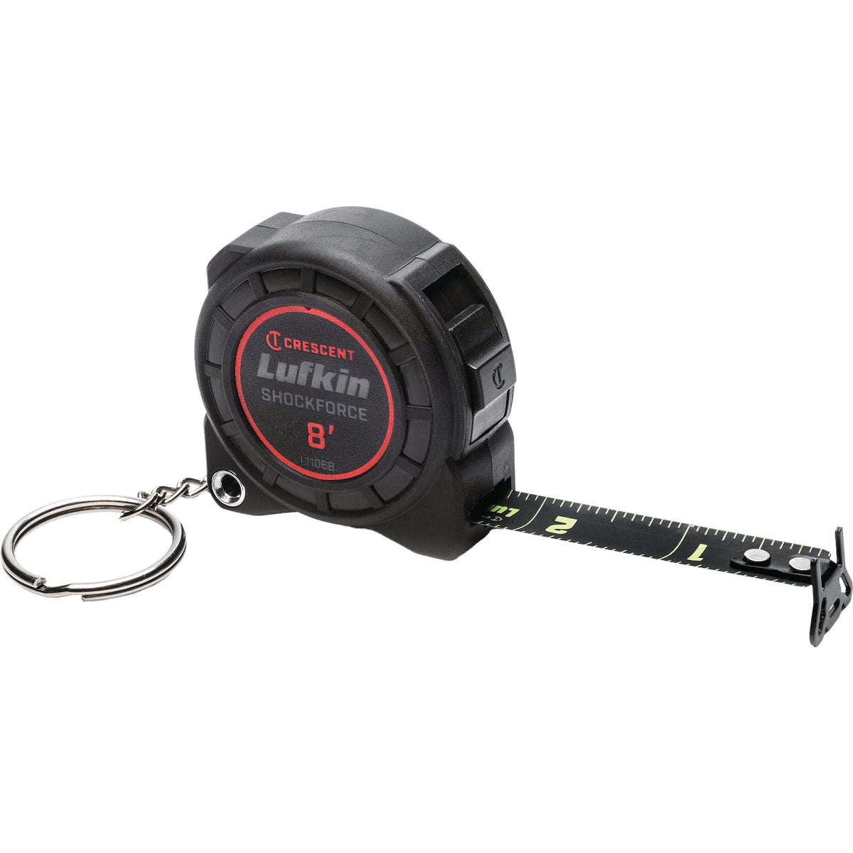Crescent Lufkin Shockforce Nite Eye 8 Ft. Keychain Tape Measure