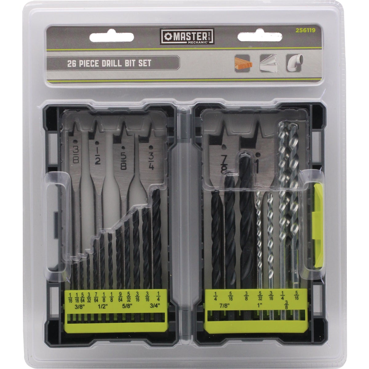 Master Mechanic Spade Bit Set (26-Piece)