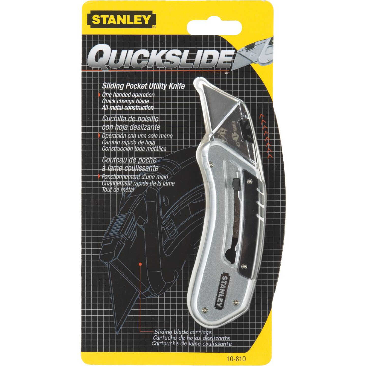 Stanley QuickSlide Pocket Retractable Straight Utility Knife Image 5