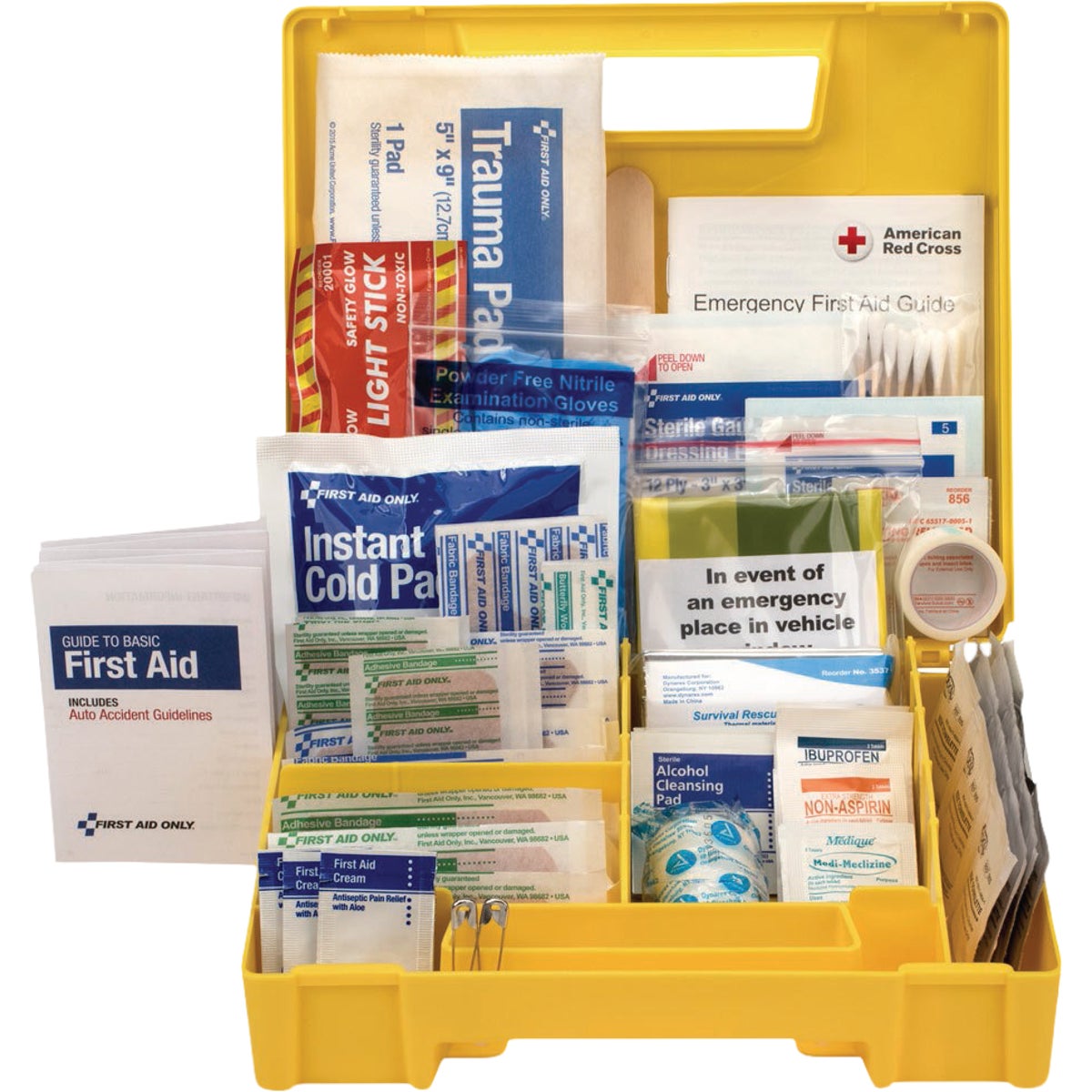 First Aid Only Vehicle First Aid Kit with Plastic Case (138-Piece) Image 3