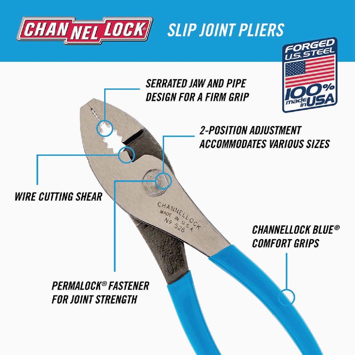 Channellock 6.5 In. Slip Joint Pliers Image 2