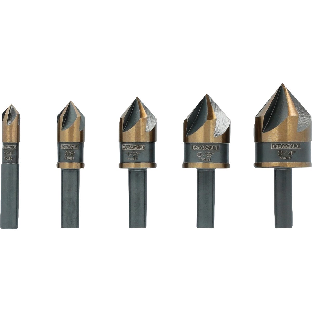 DEWALT Black & Gold High Speed Steel Countersink Twist Drill Bit Set (5-Piece) Image 2
