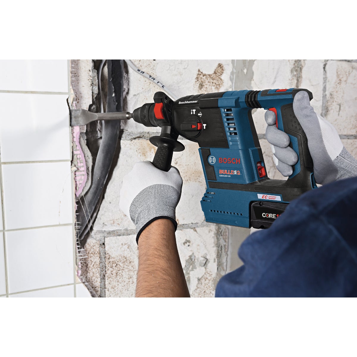 Bosch Bulldog Xtreme 1-1/2 In. x 10 In. SDS Plus Tile Chisel Image 5