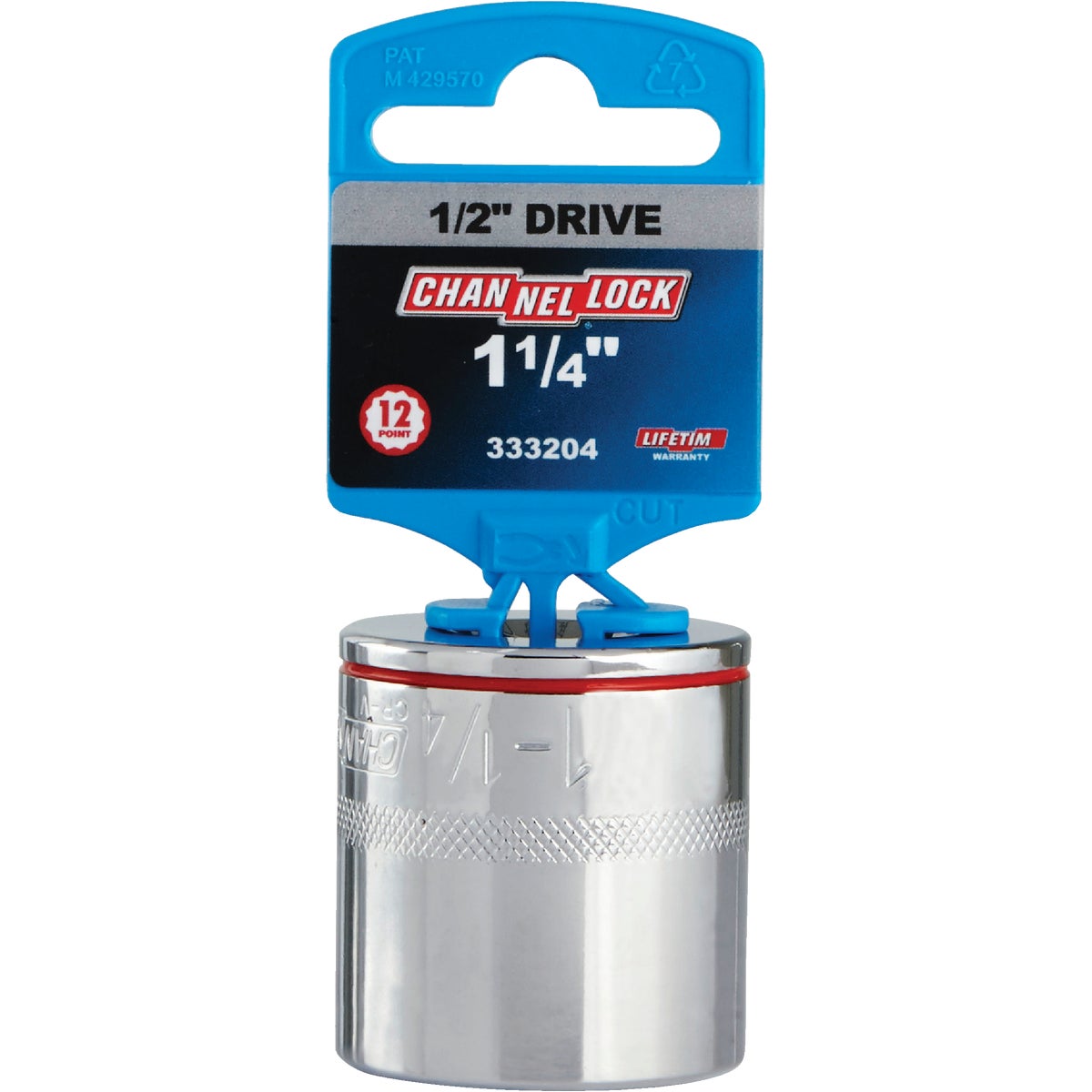 Channellock 1/2 In. Drive 1-1/4 In. 12-Point Shallow Standard Socket Image 2
