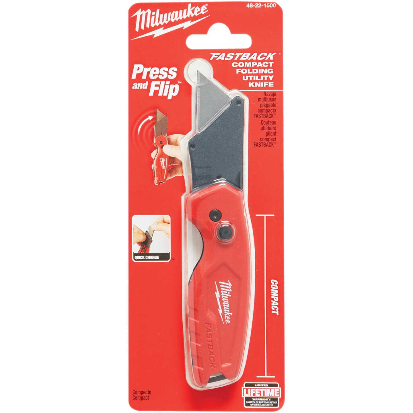 Milwaukee FASTBACK Compact Folding Utility Knife Image 5