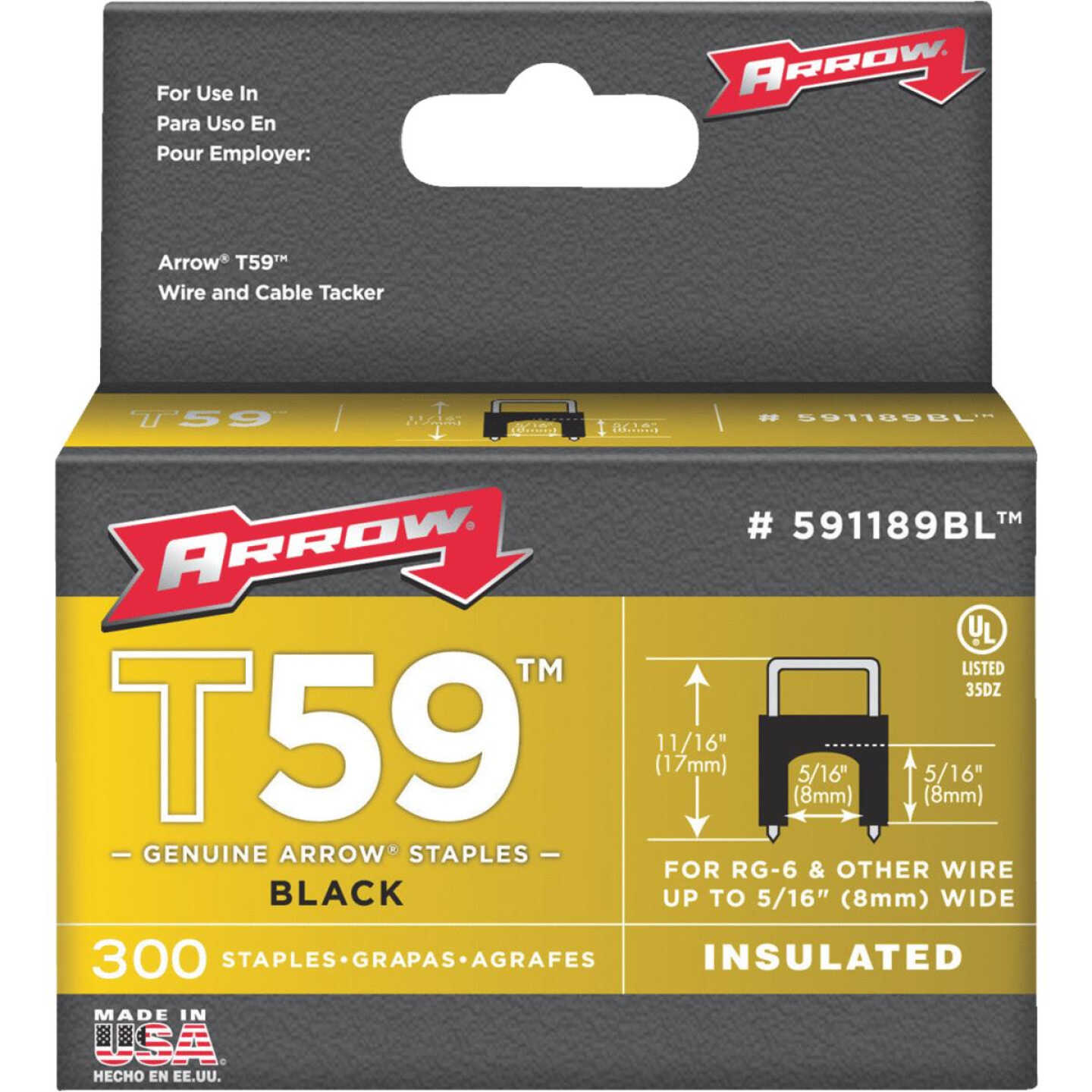 5/16 BLK INSULATD STAPLE Image 1