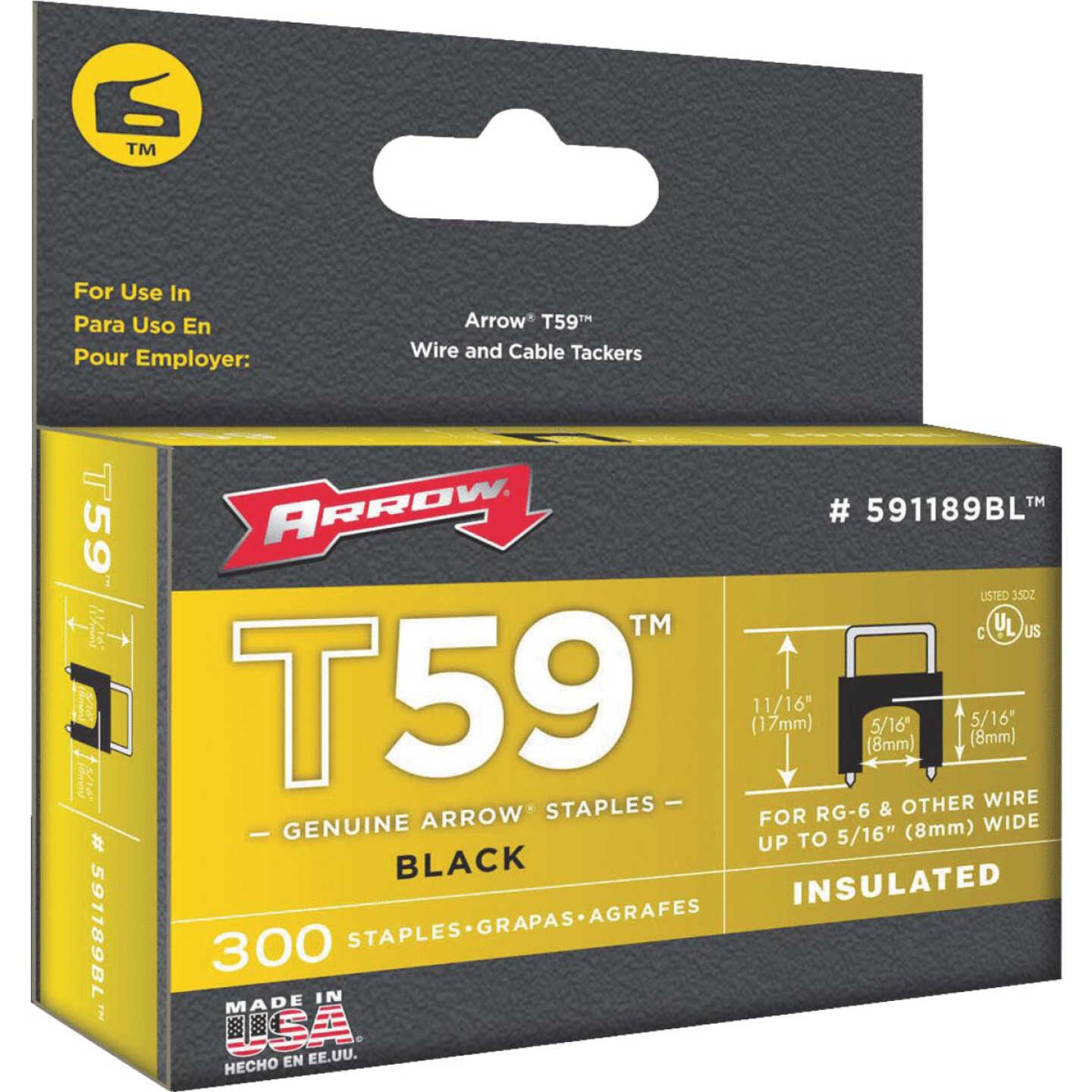 5/16 BLK INSULATD STAPLE Image 2