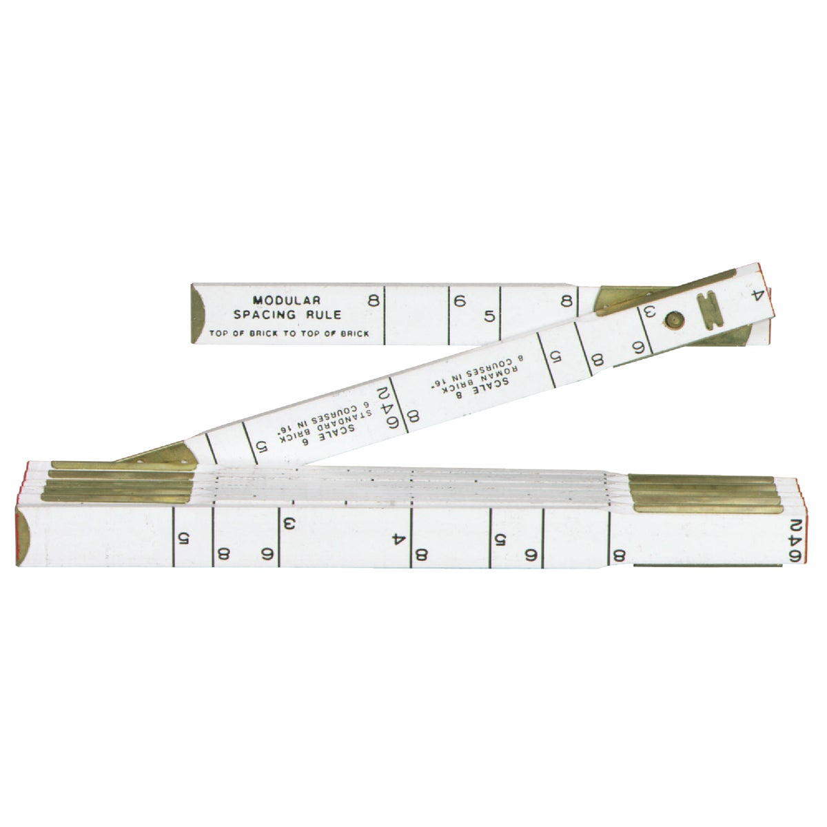 Crescent Lufkin Red End 6 Ft. x 5/8 In. Masonry Folding Rule, Modular Spacing
