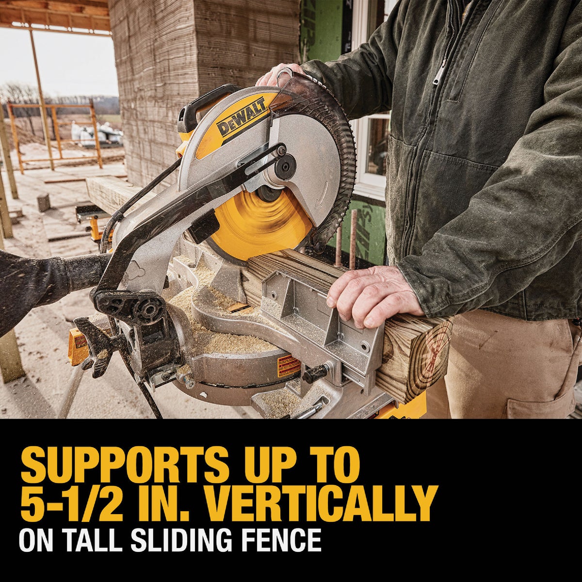 DEWALT 12 In. 15-Amp Single-Bevel Compound Miter Saw Image 4