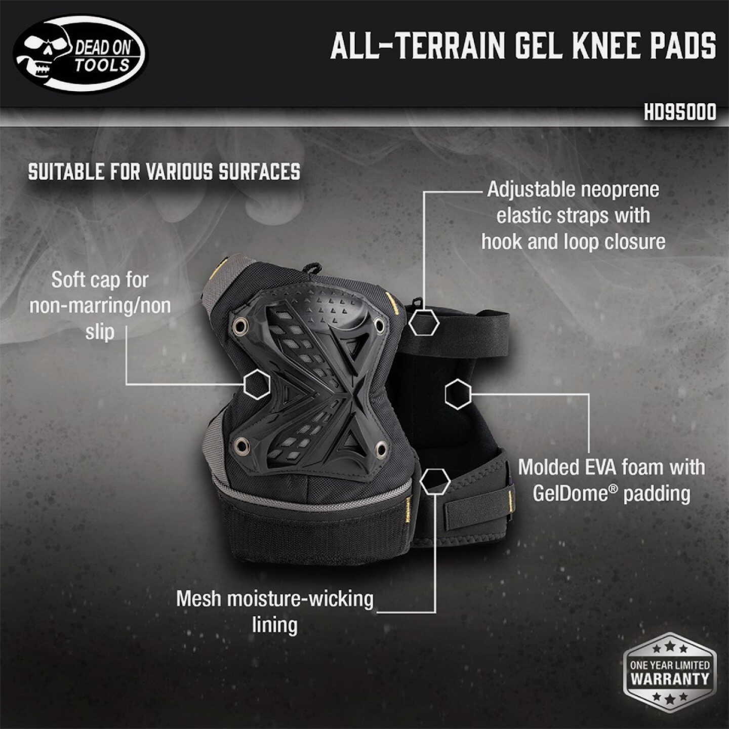 Dead On All-Terrain Gel Knee Pads Image 2