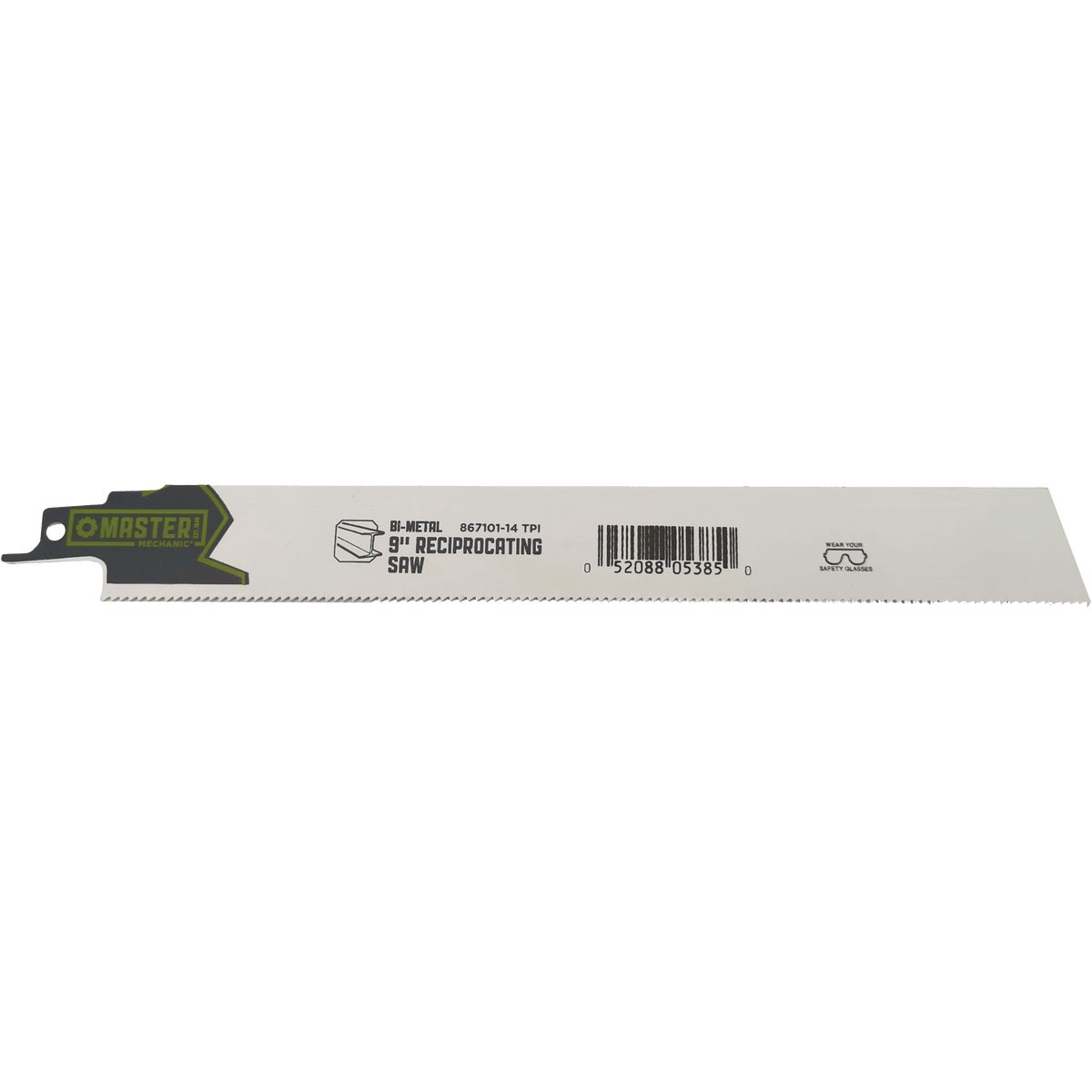 Master Mechanic Xtreme 9 In. 14-Tooth Bi-Metal Demolition Reciprocating Saw Blade Image 1