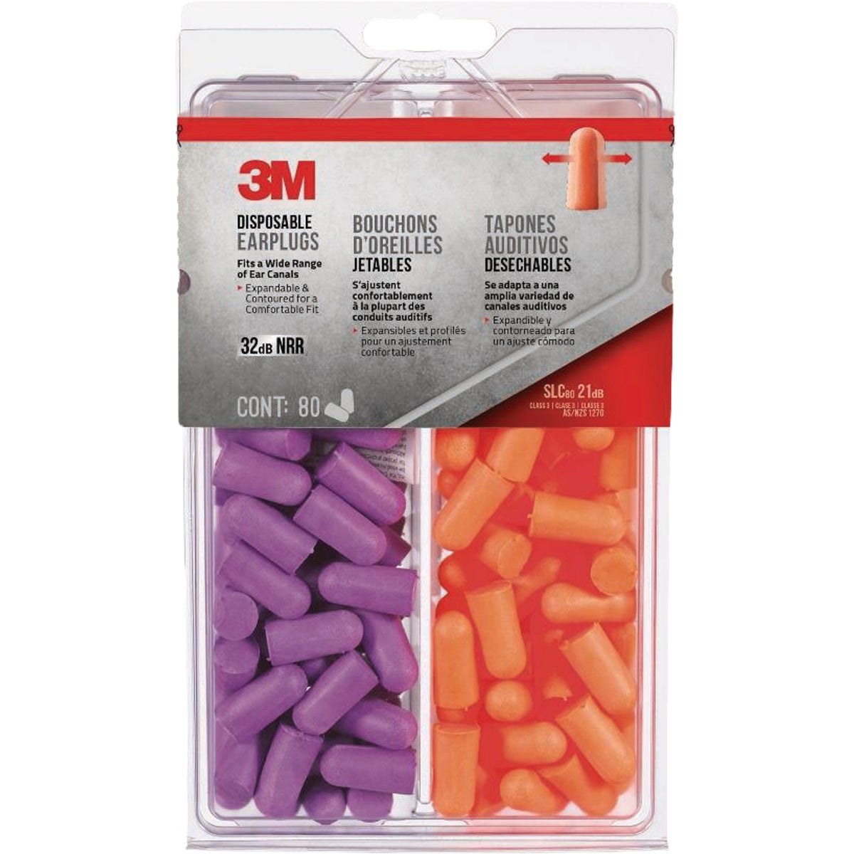 3M Disposable Earplugs (80-Pair)